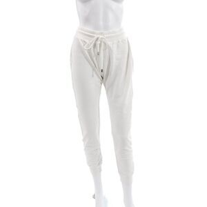 Kimberly Taylor Womens Jogger Pants White Cotton Drawstring Size S